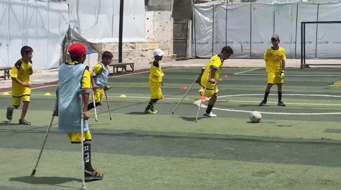 كرة قدم مبتوري الأطراف في قطاع غزة
