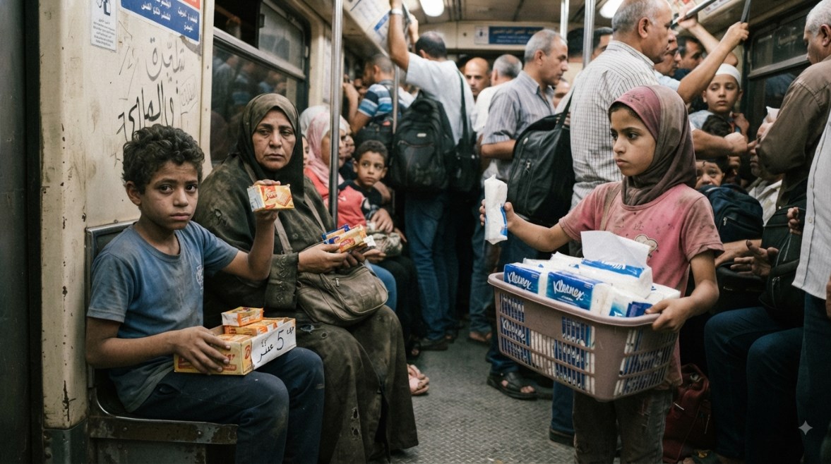 عمالة الأطفال- صورة مصنوعة بالذكاء الاصطناعي 