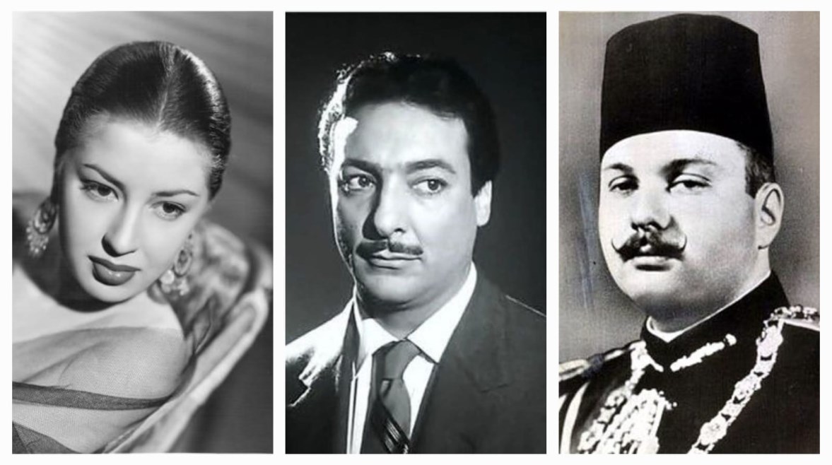 الملك فاروق ورشدي أباظة وكاميليا 