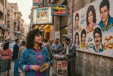 صورة في فترة الثمانينات مولدة بـAI