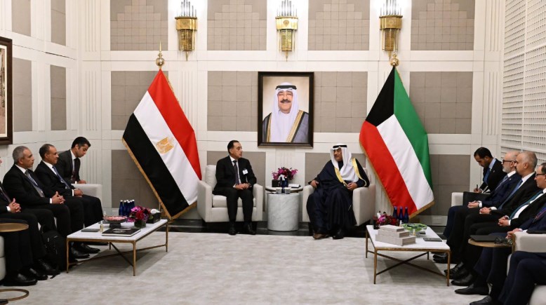 رئيس الوزراء مصطفى مدبولي وولي عهد الكويت