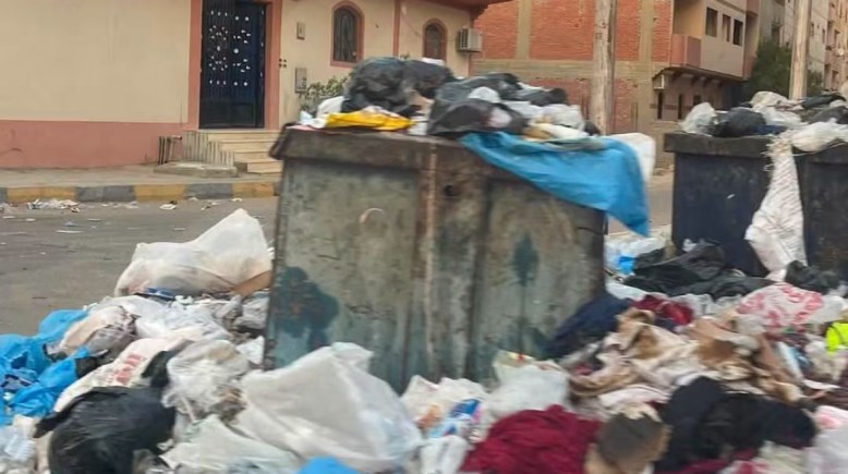 جانب من انتشار القمامة 