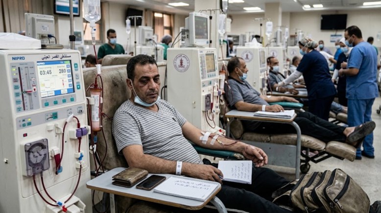 مريض داخل جلسة غسيل الكلى مولدة بالذكاء الاصطناعي