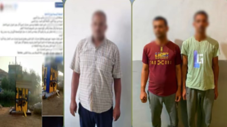 المتهمين وجانب من الواقعة 