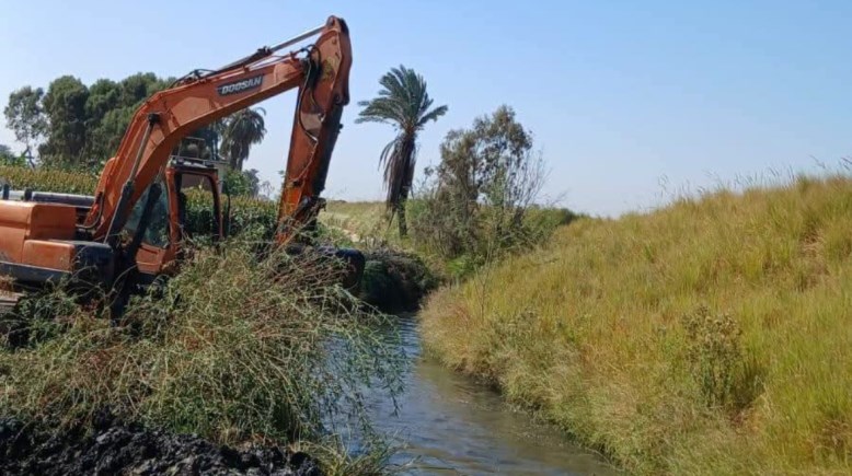من أعمال التطهير داخل المسقي