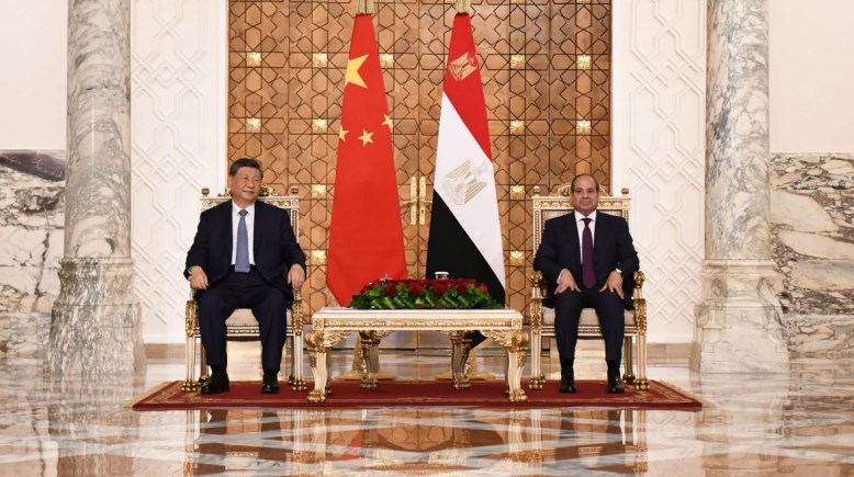 الرئيس عبد الفتاح السيسي والرئيس الصيني