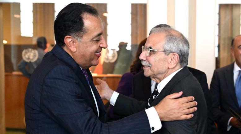  رئيس الوزراء، مصطفى مدبولي ونظيره اللبناني نواب سلام