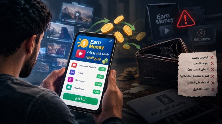 تطبيقات شاهد واربح - صورة مولدة بالذكاء الاصطناعي