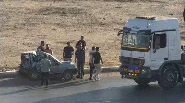 جانب من حادث طريق المستقبل