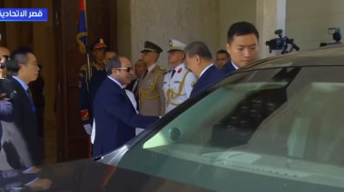 لقطة من زيارة الرئيس الصيني لمصر