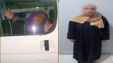 المتهمة وجانب من الواقعة 