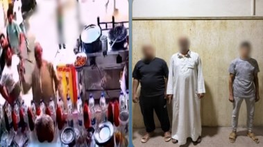 المتهمون وجانب من الواقعة 