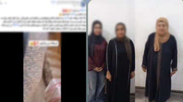 المتهمات وجانب من الواقعة 
