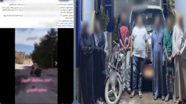 المتهمون وجانب من الواقعة 