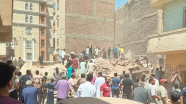 انهيار عقار بالمنيا 