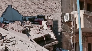 انهيار عقار بالمنيا 