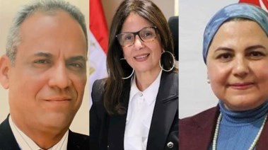 الكاتبة سهير عبد الحميد ووزيرة الثقافة السابقة والكاتب دسوقي هاشم 