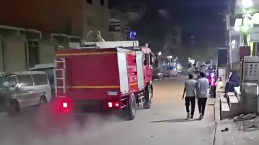 حريق كفر العلو بحلوان