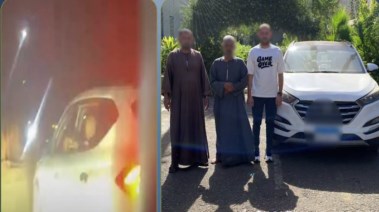 المتهمون و جانب من الواقعة 