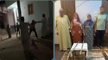 المتهمين وجانب من الواقعة 