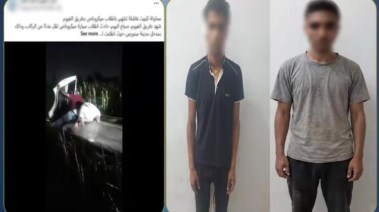المتهمان وجانب من الواقعة 
