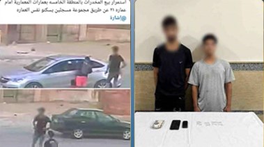 المتهمان وجانب من الواقعة 