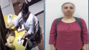 المتهمة وجانب من الواقعة 