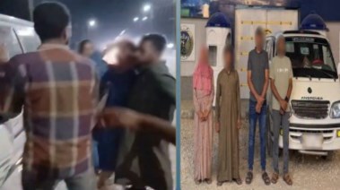 المتهمين وجانب من الواقعة 