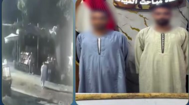 المتهمين وجانب من الواقعة 
