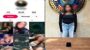 المتهمة وجانب من الواقعة 