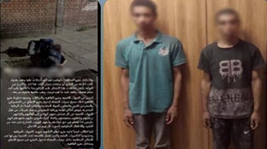 المتهمان وجانب من الواقعة 