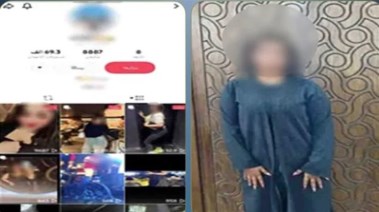 المتهمة وجانب من الواقعة 