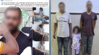 المتهم والطفلة ووالدها وجانب من الواقعة 