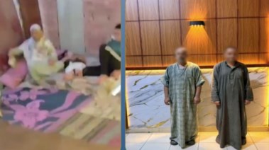 المتهمان وجانب من الواقعة 