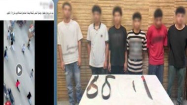 المتهمون وجانب من الواقعة 