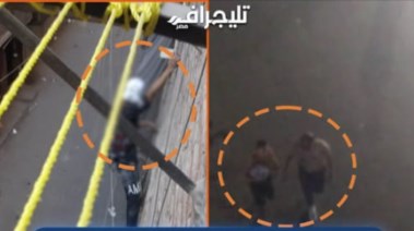 جانب من ممارسات عنصر إجرامي لقيامه بأعمال بلطجة بحدائق القبة
