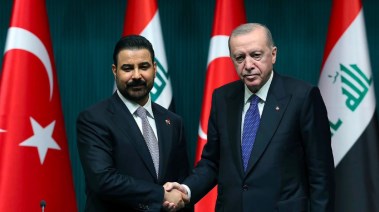 رجب طيب أردوغان خلال لقائه رئيس الوزراء العراقي علي الزيدي