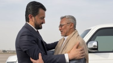 وزير الاتصالات العراقي مصطفى سند وقيادي حوثي