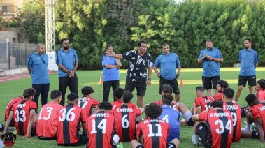 صورة من تدريبات فريق جمهورية شبين