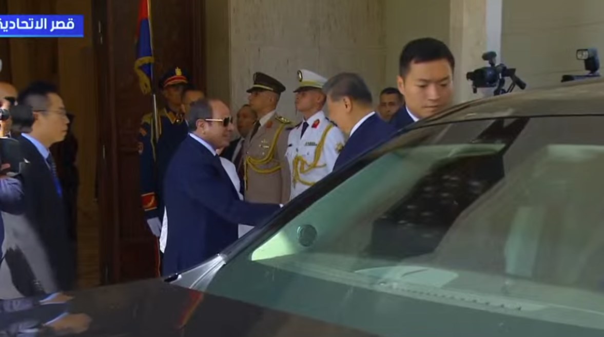 لقطة من زيارة الرئيس الصيني لمصر