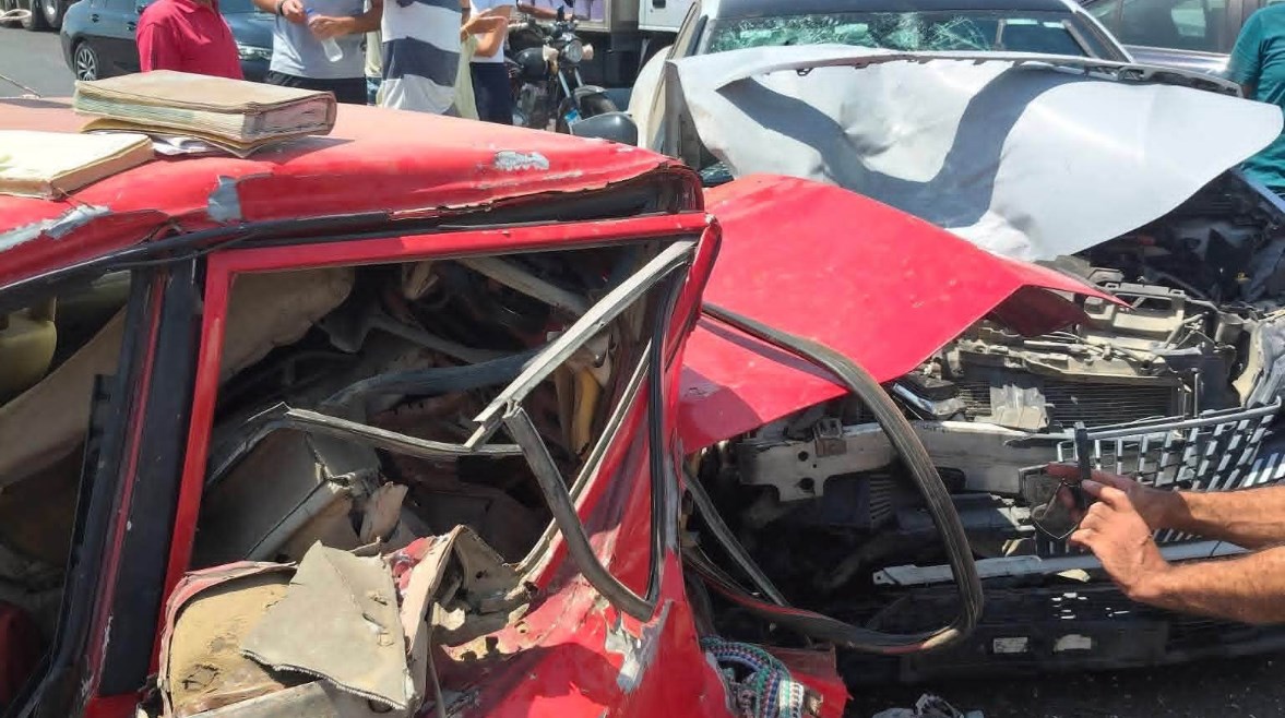 حادث تصادم بطريق الواحات 