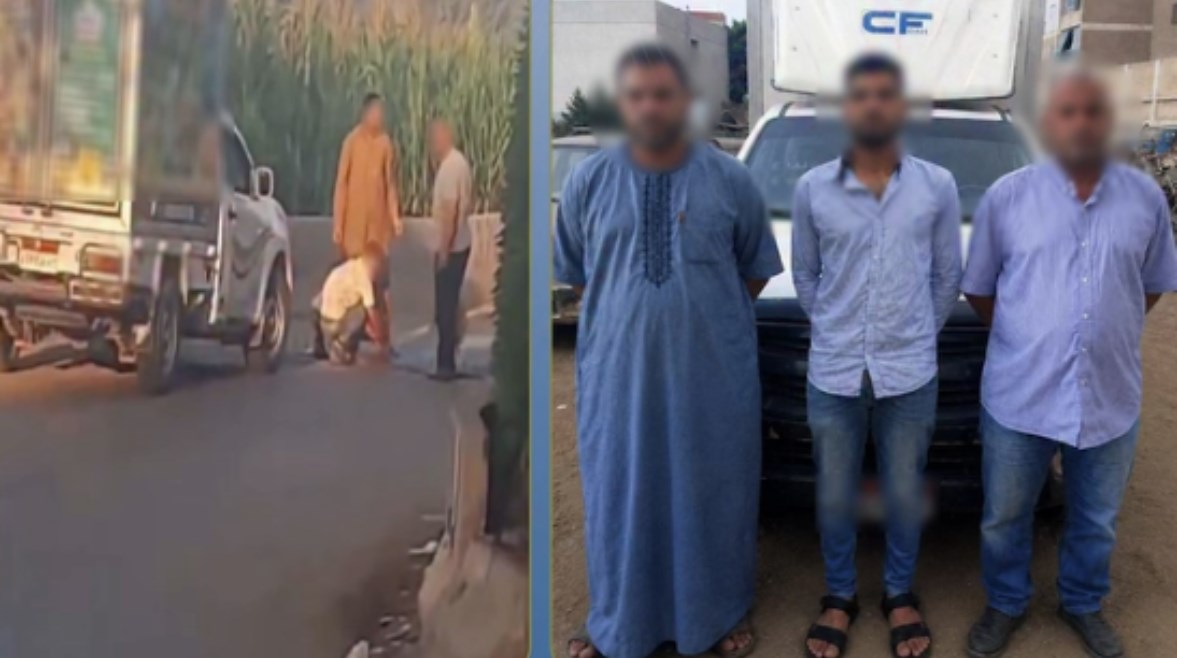 المتهمون وجانب من الواقعة 