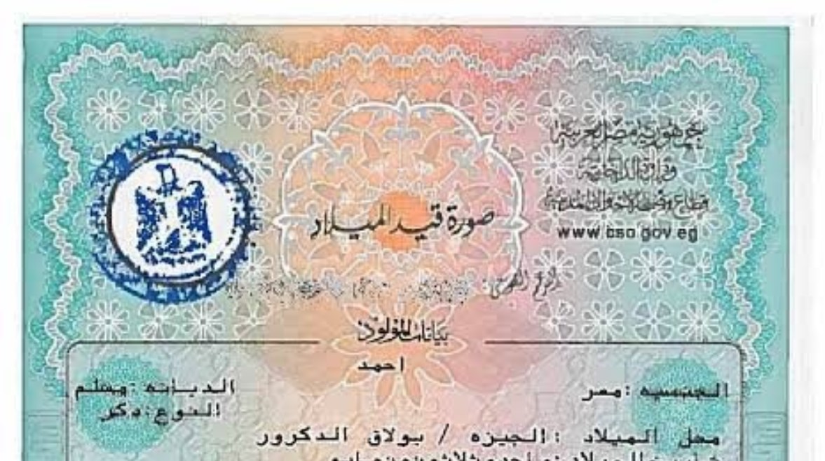 شهادة ميلاد - أرشيفية 