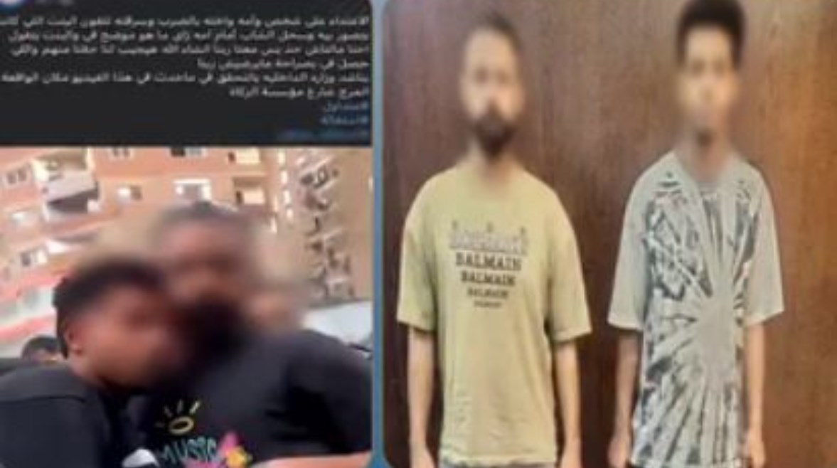 المتهمان وجانب من الواقعة 