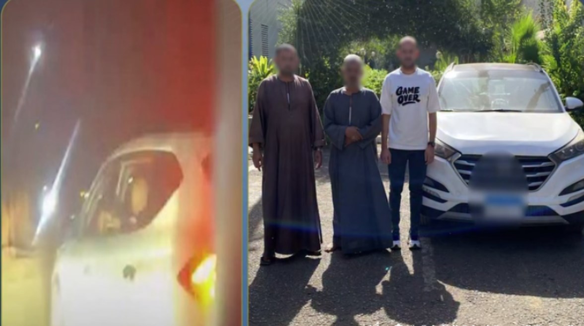 المتهمون و جانب من الواقعة 