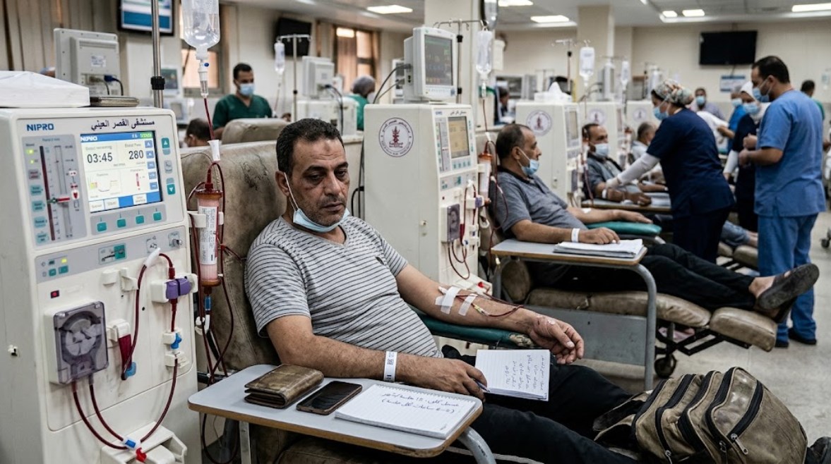 مريض داخل جلسة غسيل الكلى مولدة بالذكاء الاصطناعي