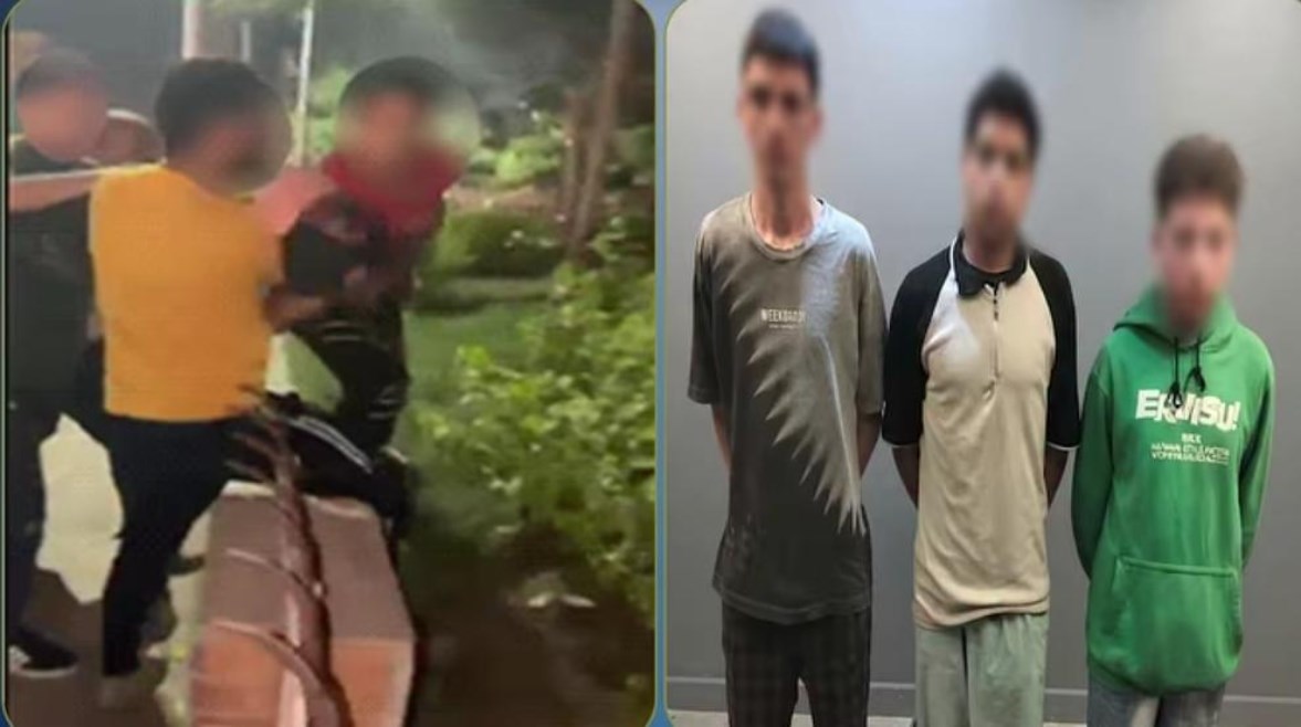 المتهمون وجانب من الواقعة 