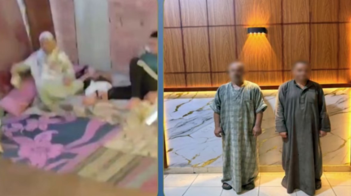 المتهمان وجانب من الواقعة 