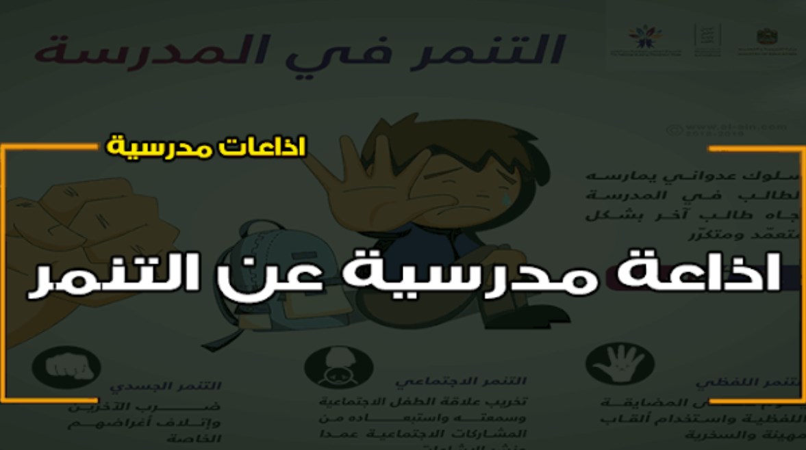  إذاعة مدرسية عن التنمر كاملة بالفقرات