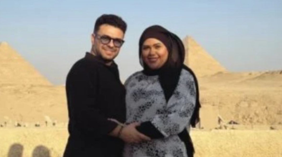 كريم الحسيني وزوجته 